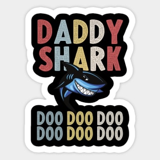 daddy shark doo doo doo father's day Sticker